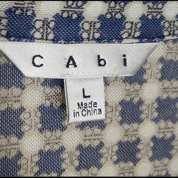 Cabi button down, semi sheer, checked shirt. - Picture 5 of 6